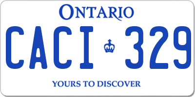 ON license plate CACI329