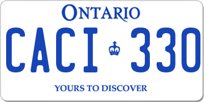 ON license plate CACI330