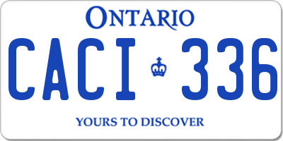 ON license plate CACI336