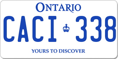 ON license plate CACI338