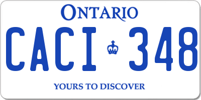 ON license plate CACI348