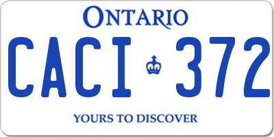 ON license plate CACI372