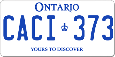 ON license plate CACI373