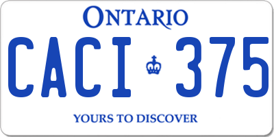 ON license plate CACI375