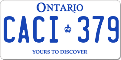 ON license plate CACI379