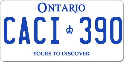 ON license plate CACI390