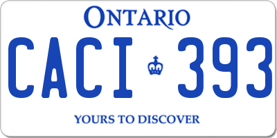 ON license plate CACI393