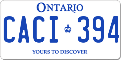 ON license plate CACI394