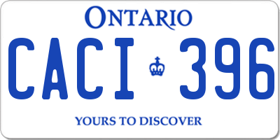 ON license plate CACI396