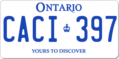 ON license plate CACI397