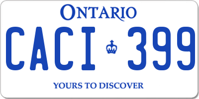 ON license plate CACI399