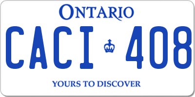 ON license plate CACI408