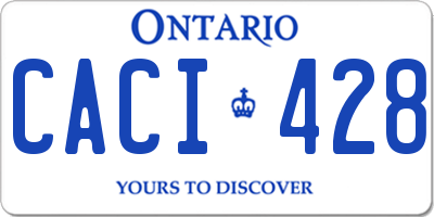 ON license plate CACI428