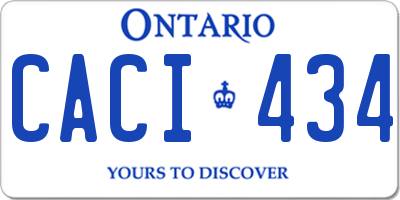 ON license plate CACI434