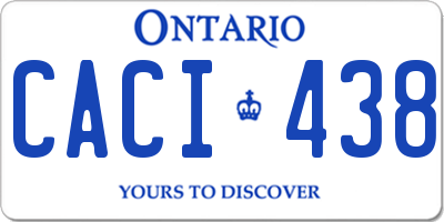 ON license plate CACI438