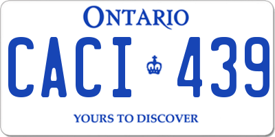 ON license plate CACI439