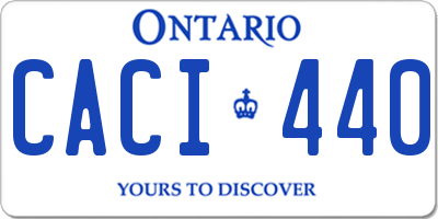 ON license plate CACI440