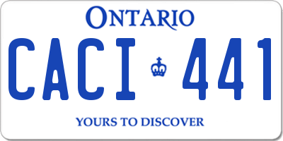 ON license plate CACI441