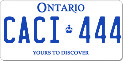 ON license plate CACI444