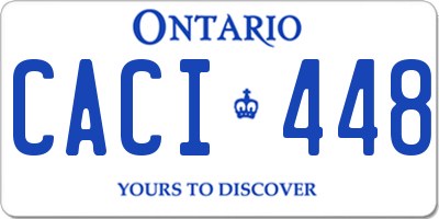 ON license plate CACI448