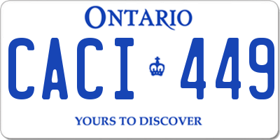 ON license plate CACI449