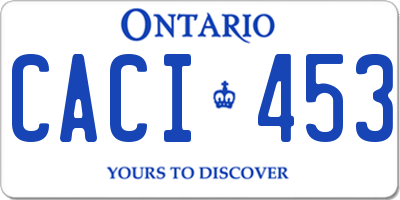 ON license plate CACI453