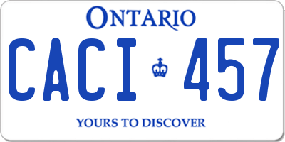 ON license plate CACI457