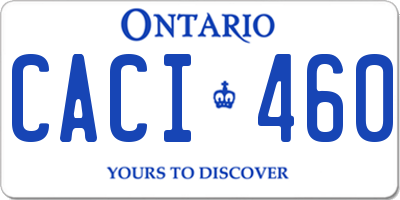 ON license plate CACI460