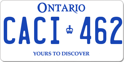 ON license plate CACI462