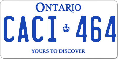 ON license plate CACI464