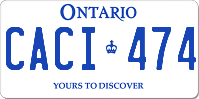 ON license plate CACI474