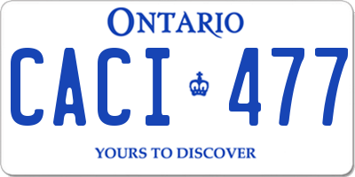 ON license plate CACI477