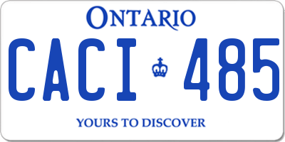 ON license plate CACI485