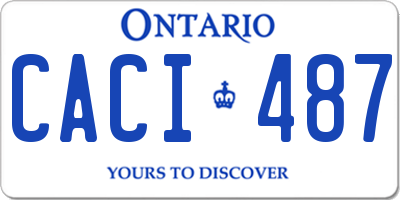 ON license plate CACI487