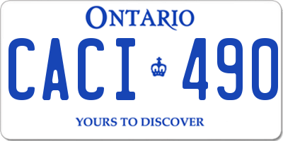 ON license plate CACI490