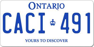 ON license plate CACI491