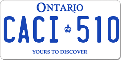 ON license plate CACI510