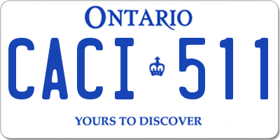 ON license plate CACI511