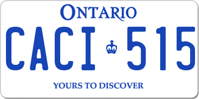 ON license plate CACI515