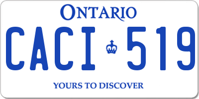 ON license plate CACI519