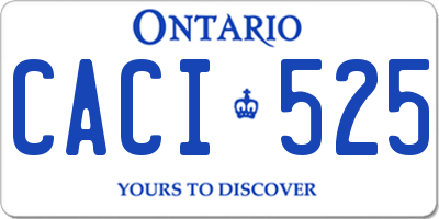 ON license plate CACI525