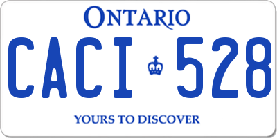 ON license plate CACI528