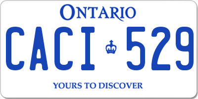 ON license plate CACI529