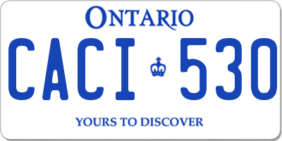 ON license plate CACI530