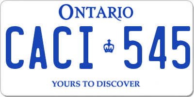 ON license plate CACI545