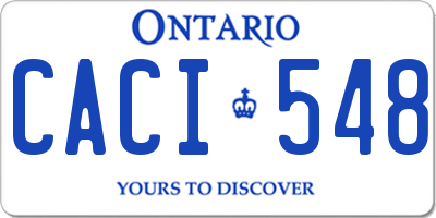 ON license plate CACI548