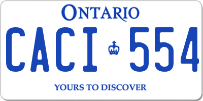 ON license plate CACI554