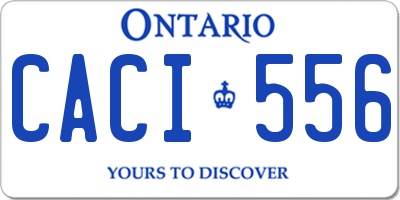 ON license plate CACI556