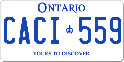 ON license plate CACI559