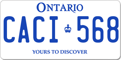 ON license plate CACI568